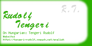 rudolf tengeri business card